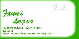 fanni lajer business card
