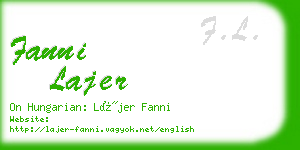 fanni lajer business card